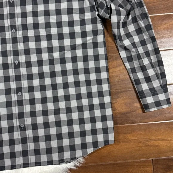Beretta‎ Men's Size XL Gray Black Check Hovis Flex Button Up Shirt Long Sleeve - Picture 3 of 12